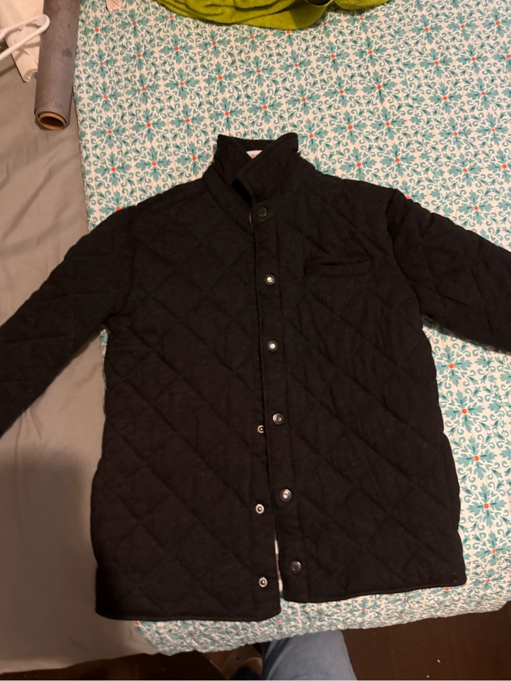 Tommy Bahama Black Quilted Lightweight Shirt Jacket